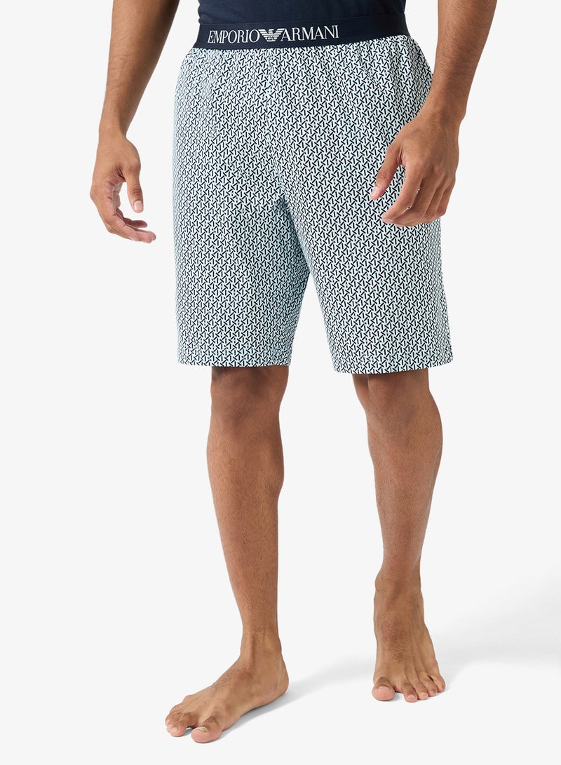 امبوريو ارماني طقم تي شيرت وشورت بشعار - Image 4